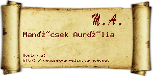 Manácsek Aurélia névjegykártya